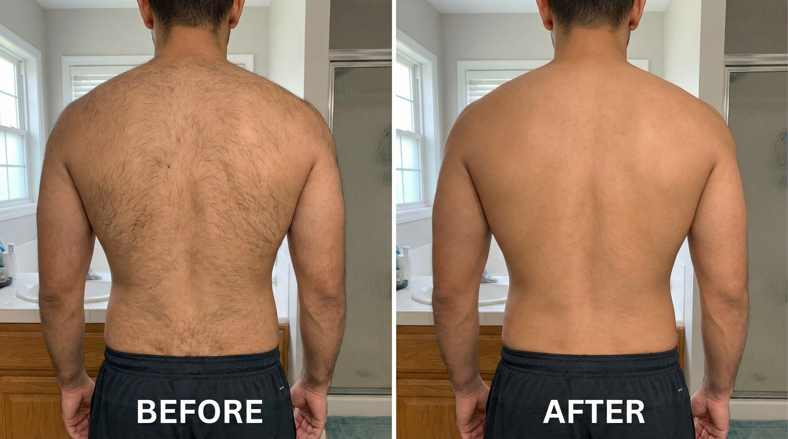 Before and After - Full Back treatment